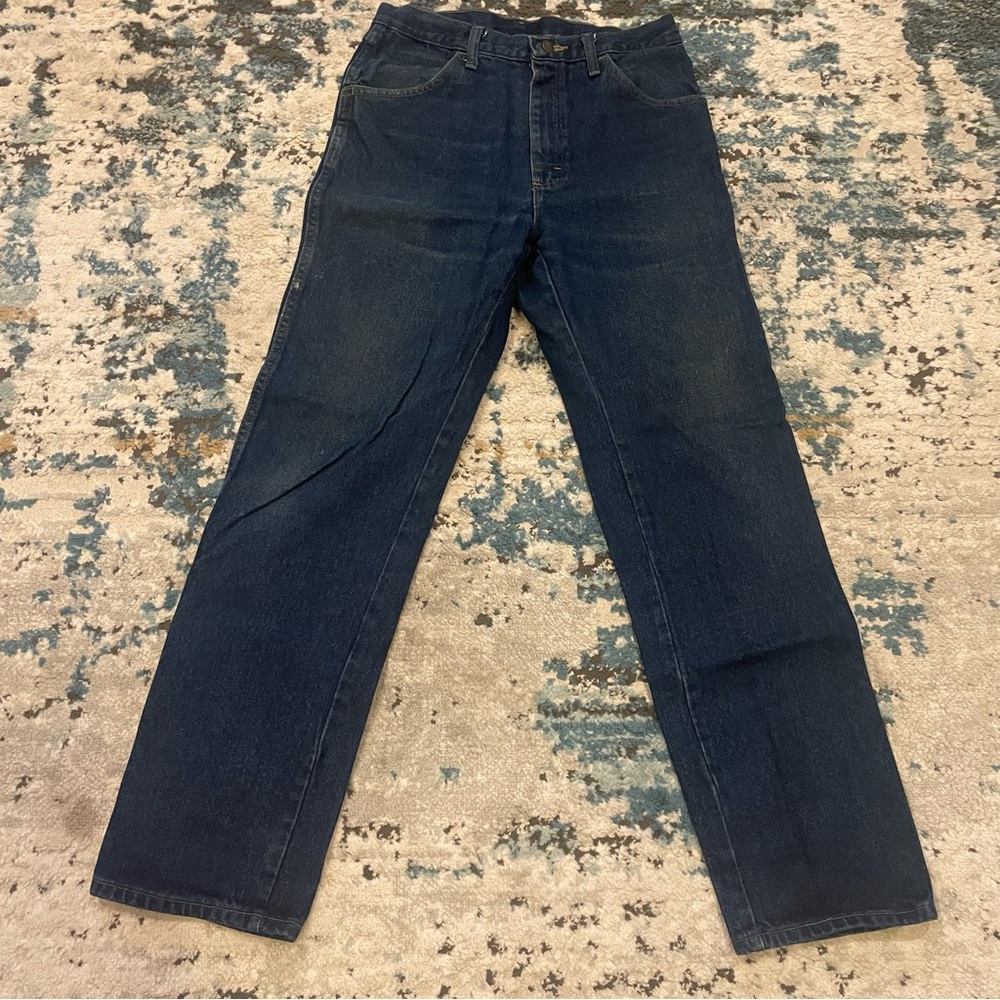 Rustler Men's Dark Blue Straight Jeans